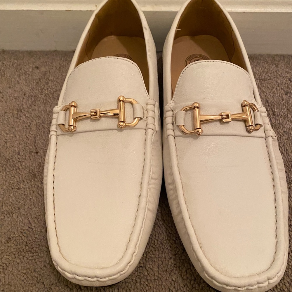Cream men’s shoes